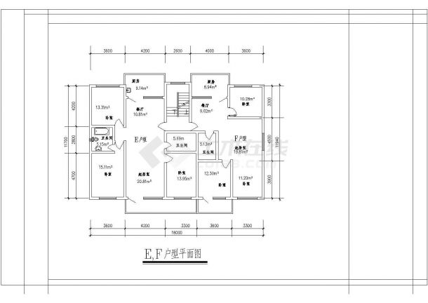 某小区高层标准大户型详细方案设计施工CAD图纸-图一