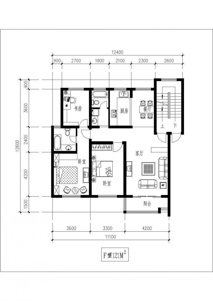 某小区经典独户型详细方案设计施工CAD图纸_图1