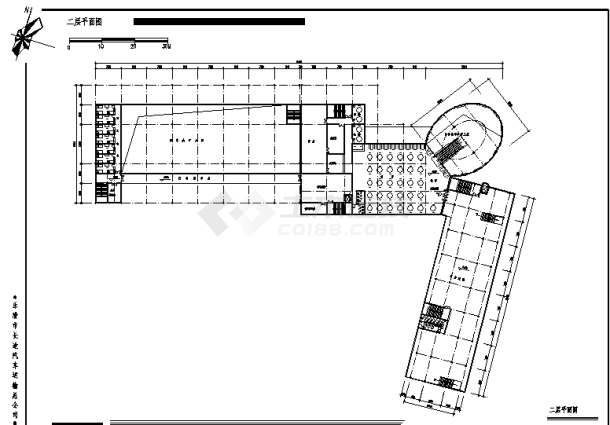 7层南京市长途汽车站综合楼建筑设计施工cad图纸-图二