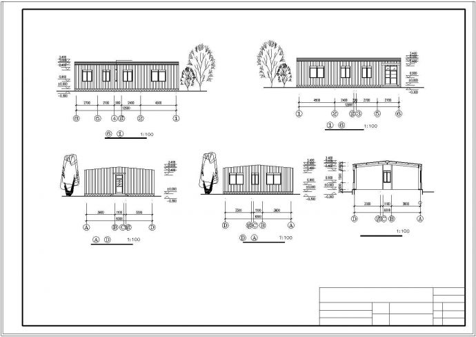 某钢结构小饭店建筑、结构cad设计施工图_图1