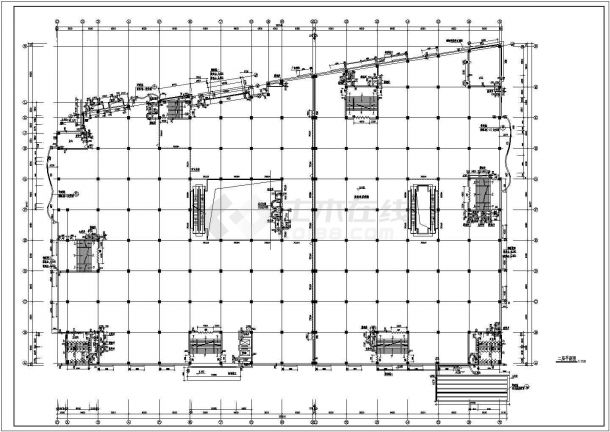 某大型建材商场建筑设计全套CAD图-图二