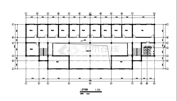 1778平米3层小型汽车站大楼建筑设计施工cad图纸-图二
