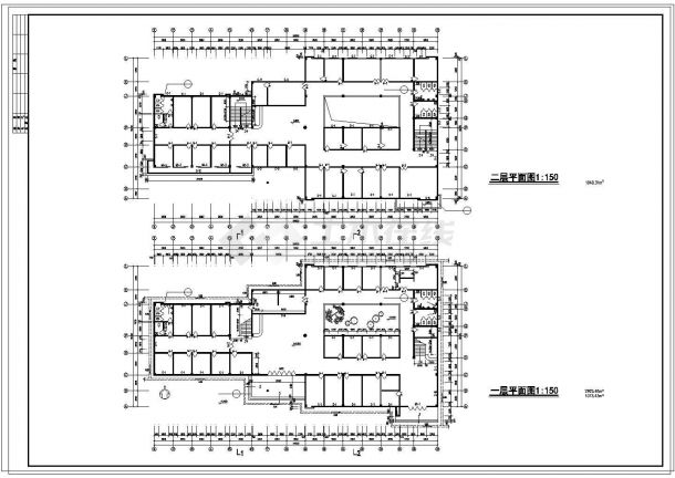 某县门诊楼建筑cad施工图纸-图二