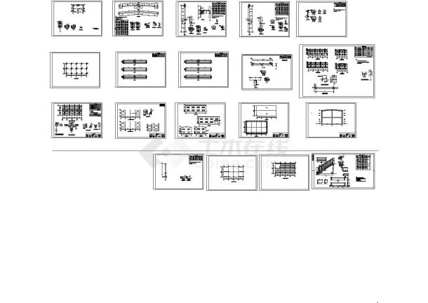 某双层框架结构工业厂房设计cad全套建筑施工图（含结构设计，19张图）-图一