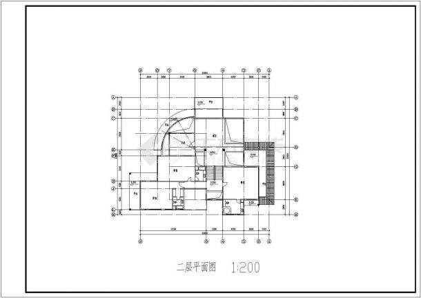 某二层带地下室框架结构别墅设计cad建筑施工图（含效果图，含三维模型图）-图二
