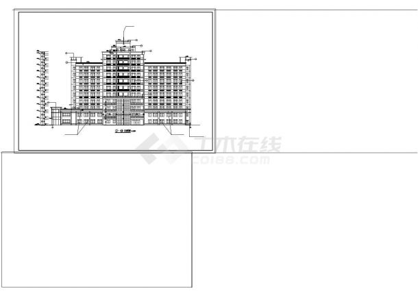 某地多层商务楼建筑cad施工图纸-图一