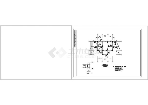 某地区小型老人活动中心建筑设计施工图非常标准cad图纸设计-图一