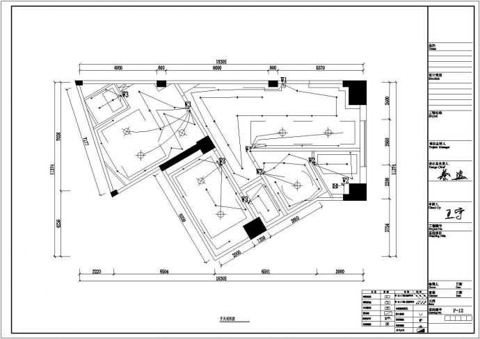 凯歌归茶楼多功能厅室内装修设计cad详细施工图（含效果图）_图1