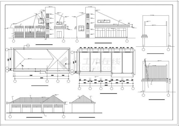 办公楼设计_某乡村委办公楼建筑cad施工图纸-图一