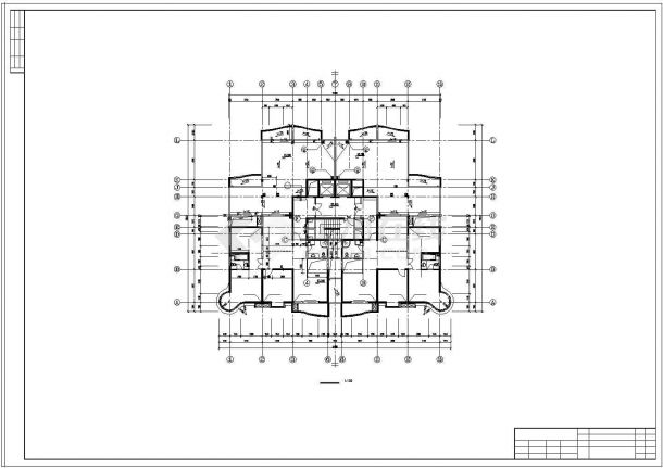 [北京]高层单身公寓建筑cad设计施工图-图一