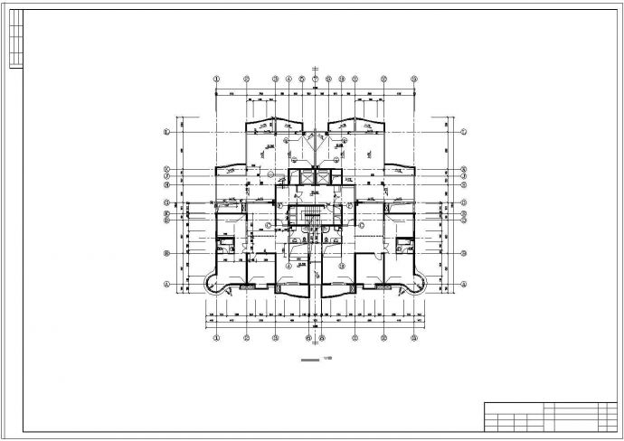 [北京]高层单身公寓建筑cad设计施工图_图1