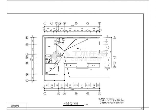 民房电气设计图CAD的图纸-图一