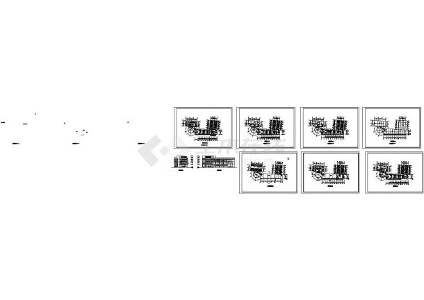 某五层U字型酒店方案建筑图（CAD，8张图纸）-图一