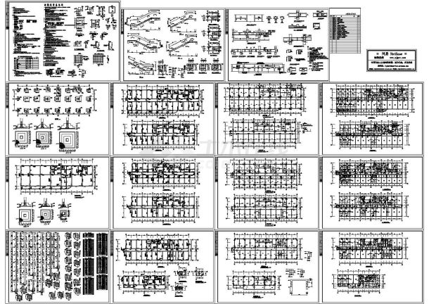 山东某房地产公司八层框架结构综合楼建筑施工cad图，共十六张-图二