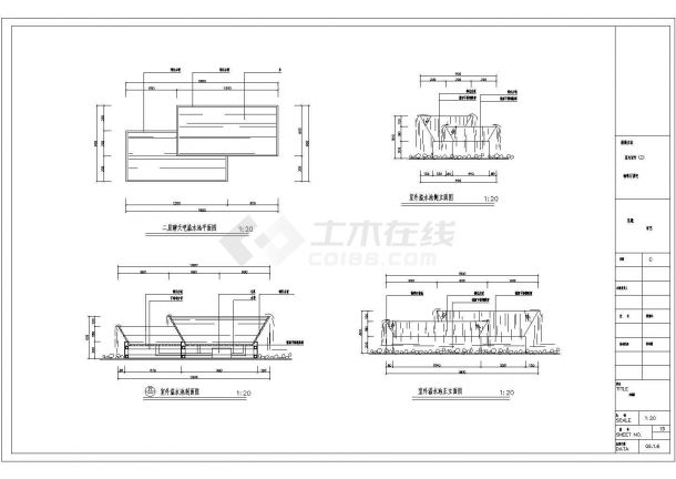  Detailed construction drawing of a modern coffee shop bar interior decoration design cad - Figure 1