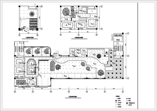 两岸咖啡厅现代新潮风格室内装修设计CAD全套施工图纸-图二