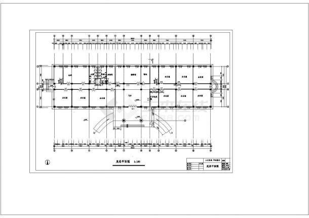 办公楼设计_5443平米，五层框架办公楼（计算书、建筑、结构图纸）非常标准cad图纸设计-图一