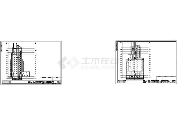 [上海]钢框架新城饭店扩初图（建筑） 包含着总平面图-图一
