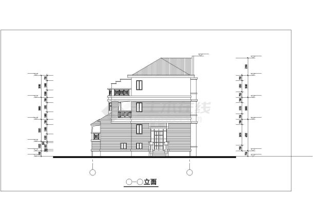 [昆山]某住宅花园联体别墅建筑cad施工图纸-图一