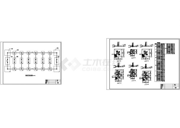 【6层】一字型框架办公楼建筑结构毕业设计图（含计算书）-图二