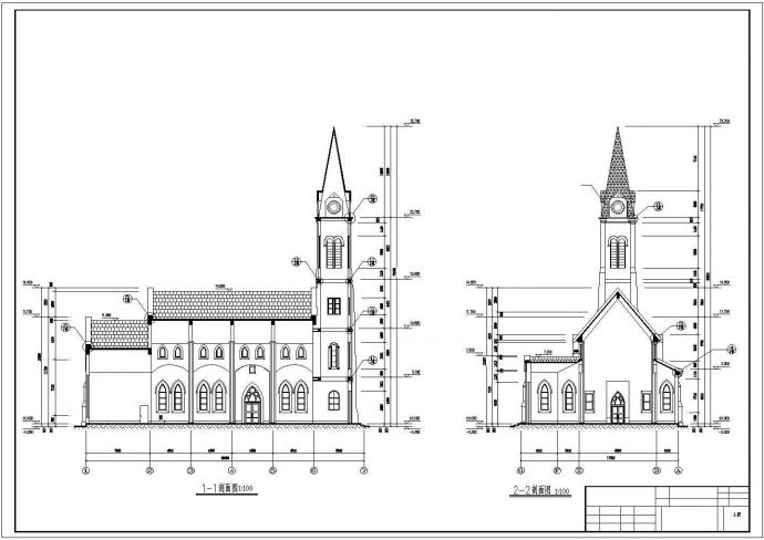 [欧式]教堂全套建筑规划cad施工图纸_图1