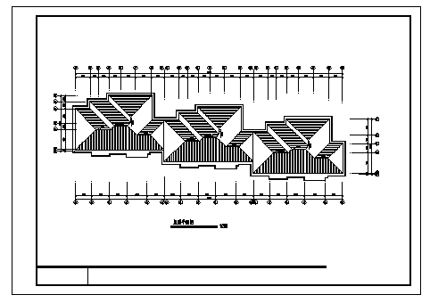 某五层住宅楼建筑设计cad图，共六张-图一