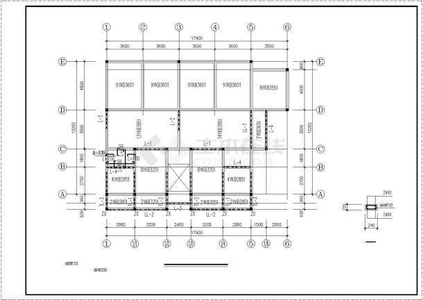 某7层住宅楼结构cad施工图(底层为车库)-图二