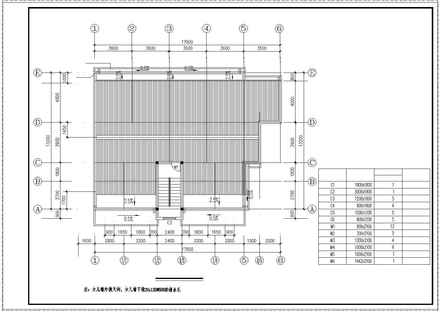 某7层住宅楼结构cad施工图(底层为车库)