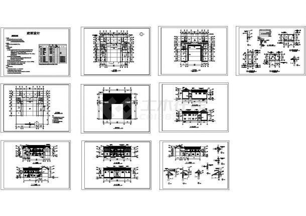 某二层仿古住宅楼建筑cad设计施工图设计（CAD，10张图纸）-图一