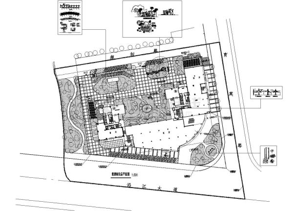 某商住楼景观整体设计平面设计-图一