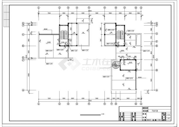 某豪华别墅建筑cad施工图纸-图一