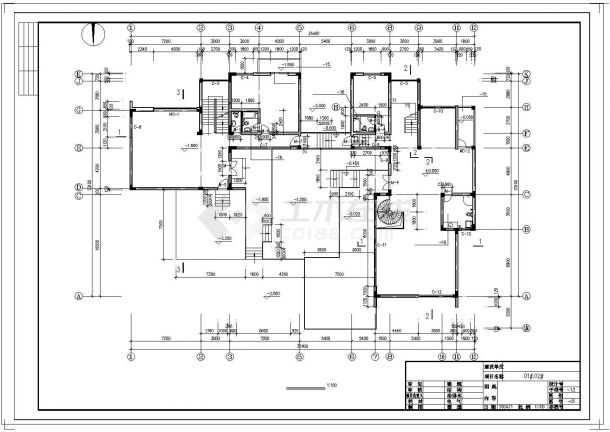 某豪华别墅建筑cad施工图纸-图二