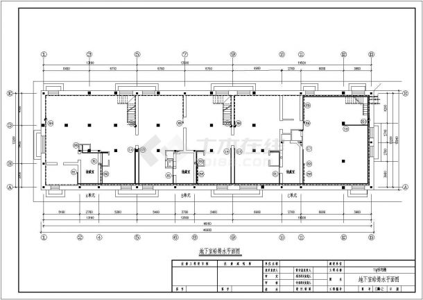 某地下1层地上6层(1梯2户3单元)住宅楼给排水设计cad全套施工图（含设计说明）-图二