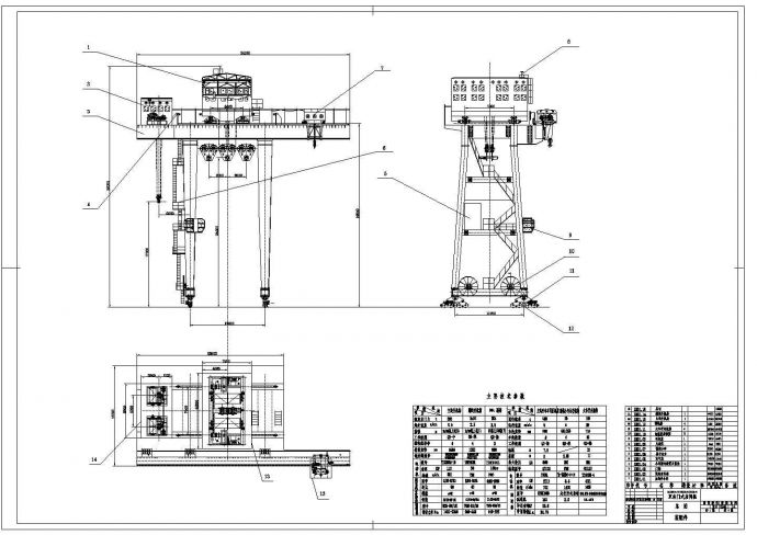 某360吨门机CAD结构施工参考详图_图1