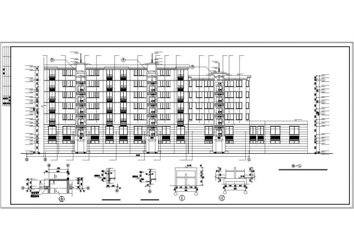 某地6层商住楼建筑cad设计施工图纸_图1