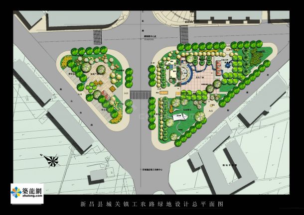 [绍兴]县城公共绿地设计方案-图一