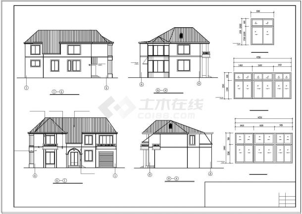 北方二层小别墅住宅建筑cad设计施工图-图一