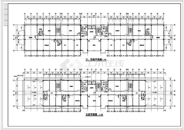 办公楼设计_大型办公楼建筑详细cad设计方案施工图纸-图二