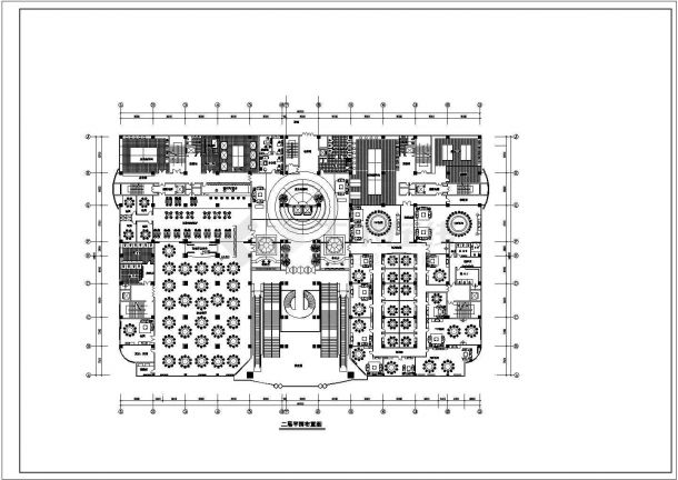 大型假日酒店广场建筑设计cad施工图纸-图一