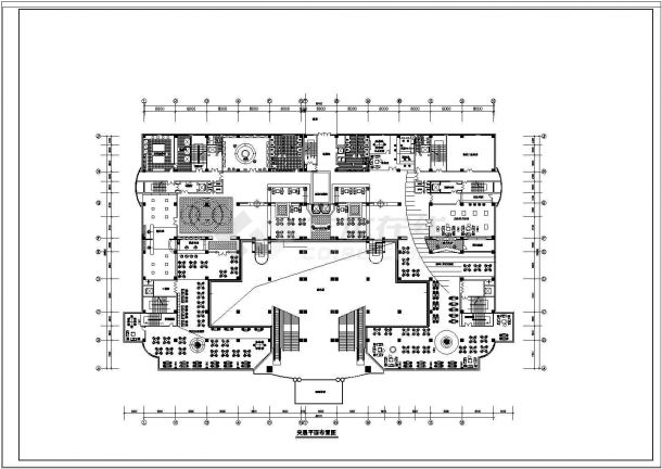 大型假日酒店广场建筑设计cad施工图纸-图二