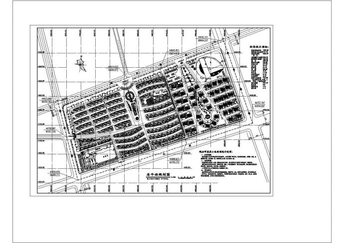 鸿金洋花苑小区规划设计非常标准cad图纸设计_图1