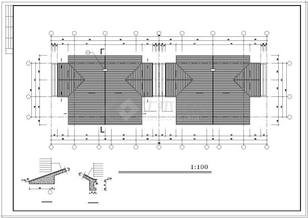  Cad construction drawing for building design of college student dormitory apartment in a certain place - Figure 1
