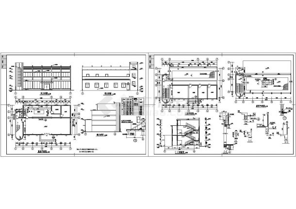 某食堂全套施工图设计dwg-图一