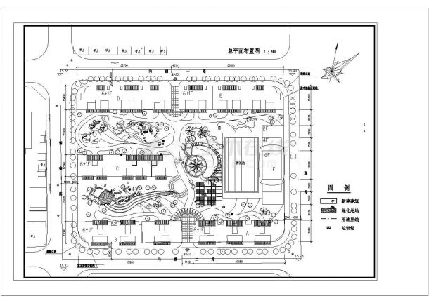 某城市高级住宅小区总平面图非常标准cad图纸设计-图一