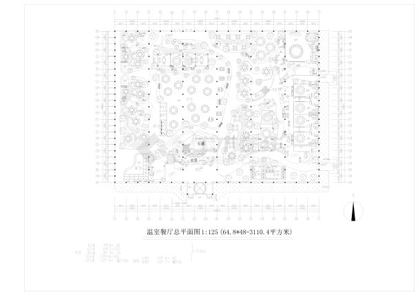 某生态餐厅平面图CAD图纸-图一