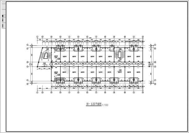 某地区工厂食堂综合楼设计CAD图纸-图二