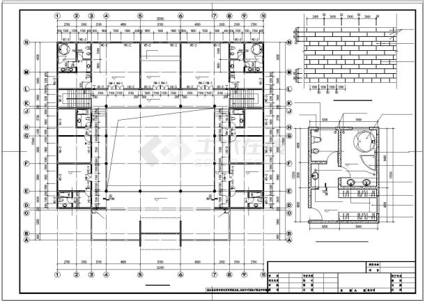 经典仿古四合院建筑设计cad施工图纸（含四合院效果图）-图一