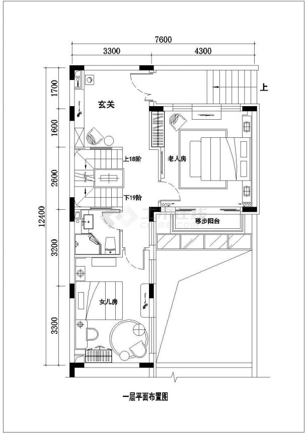 亿城燕西小区样板房室内装修设计cad全套施工图（含设计说明，含效果图）-图一
