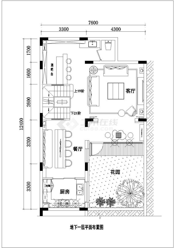 亿城燕西小区样板房室内装修设计cad全套施工图（含设计说明，含效果图）-图二