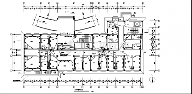 9层某医院电气系统设计施工cad图纸，含地下一层-图一